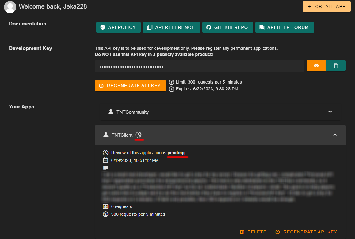 Dashboard Pending